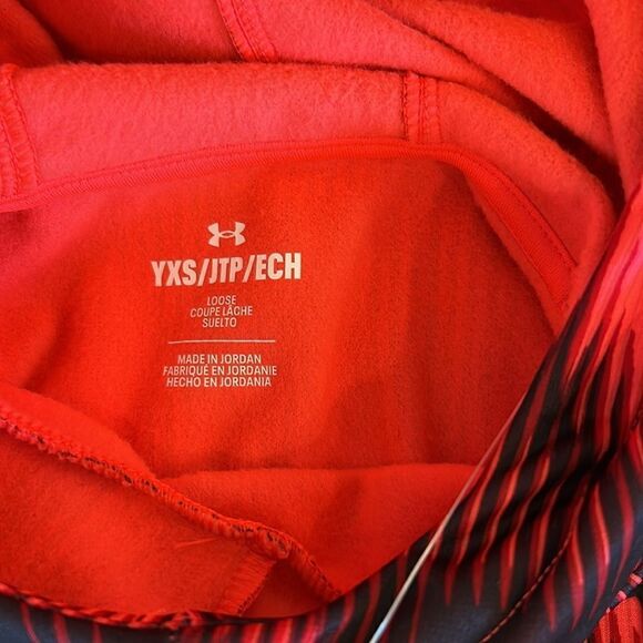 Under Armour Boys' Armour Fleece® Printed Hoodie, Beta / Black, XS, NWT - Picture 7 of 8